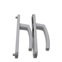 Manija de cerradura de embutir de aleación de aluminio blanca de 92 mm de distancia, color personalizable, para herrajes de puertas de entrada de madera y PVC, venta al por mayor