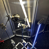 Lampe sur pied à profil en aluminium, style cyberpunk, lumière ambiante, tube LED à angle réglable