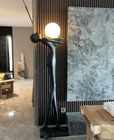 JYLIGHTING Hôtel Nordique Salon Coin Résine Sculpture Lampadaire Moderne Minimaliste Art Décoration Debout Led Lampadaire