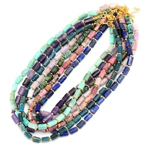 Collar Bohemio con Cuentas Geométricas de Cristal y Diamantes Chapado en Oro para Mujer, Ideal para Aniversario - Product Image 5