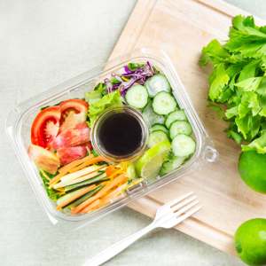 Vente en gros Emballage alimentaire 24oz à clapet Plateau rectangulaire jetable haute durabilité pour la salade et les sandwichs en ligne - Product Image 6