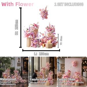Instalación Floral Artificial de Lujo Pre-fabricada para Decoración de Bodas, Escaparates y Paisajismo Festivo - Product Image 2
