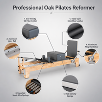 Set de Pilates Reformer, Equipo de Ejercicio de Madera de Roble Equilibrada de Primera Calidad, en Venta