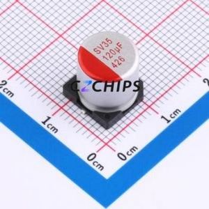 JBLM2121M035E107RTM ตัวเก็บประจุแบบแข็ง SMD, ขนาด D10xL10.7 มม. ( ความจุ: 120uF ) ( ความแม่นยำ: 20% แรงดันไฟฟ้าที่กำหนด: 35V ) - Product Image 1