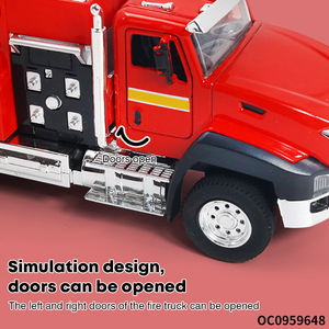 مجموعة ألعاب سيارات مضيئة مُشغلة بموسيقى وإضاءة للبيع بالجملة بمقياس 1:50 نموذج شاحنة مضيئة لمكافحة الحريق - Product Image 5