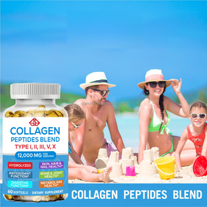 Colágeno Hidrolizado Multiplicado, Péptidos, Glucosamina y Probióticos para el Soporte de Huesos y Articulaciones, Beneficios para la Belleza, Cápsulas Blandas para Adultos - Product Image 4