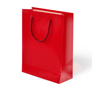 Sac cadeau en carton rouge 25x30x9 - Product Image 1