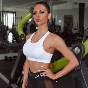 <span class=keywords><strong>Reggiseno</strong></span> sportivo da yoga <span class=keywords><strong>a</strong></span> tinta unita con schiena scavata in mesh per fitness e allenamento, <span class=keywords><strong>reggiseno</strong></span> sportivo da donna senza schienale - Product Image 4