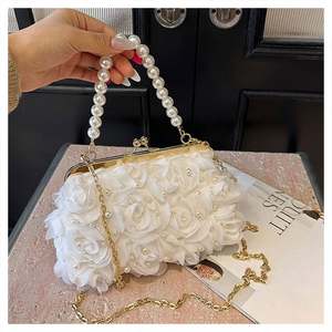 Sac à bandoulière décontracté pour femmes couleur bonbon Transparent gelée perlée perle rabat Polyester transfrontalier voyage filles - Product Image 5