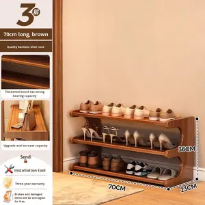 Meuble de Rangement à Chaussures Moderne en Bois Multi-Couches avec Porte Anti-Poussière Design Simple pour Dortoir Chambre Salon - Product Image 5