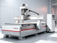 Routeur CNC MEOKON 1325 ATC à broche unique, changeur d'outils linéaire, châssis robuste, table à vide, machine de découpe et de gravure pour le travail du bois