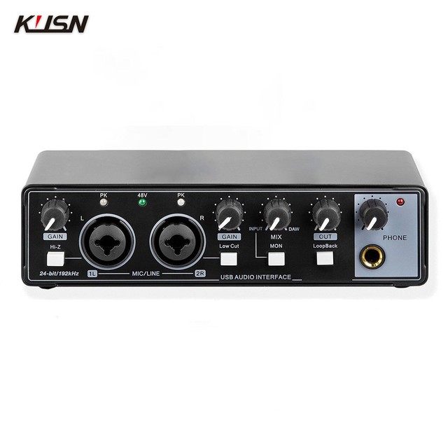 Professional Mixer Usb Sound Card 2 Channels 36bit 384kHz Audio Interface Usb Sound Card Recording for Music Studio