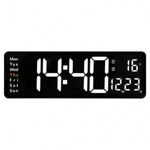 16-Inch Large Simple Living Room Screen Functional Display <b>Clock</b> for Digital Quartz <b>Led</b> Wall <b>Clock</b> Antique Style - Product Image 5