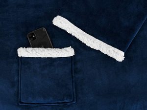 Mô Hình Rắn Dày Hai Lớp Sherpa Lông Cừu Áo Chăn Quá Khổ 100% Polyester Áo Xách Tay Mặc Tay Áo Kích Thước - Product Image 5