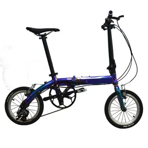 Складной велосипед KOSDA с гальваническим покрытием в современном стиле, ультралегкий велосипед 14/16 дюймов, оптовая продажа, складной велосипед из алюминиевого сплава