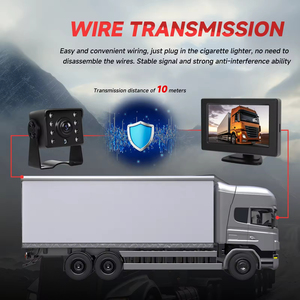 Monitor de Reversa para Auto Podofo con Pantalla IPS de 4.3'' + Cámara de Reversa Impermeable IP68 con Visión Nocturna para Camión/Autobús/Furgoneta 9~36V Entrega Rápida - Product Image 2