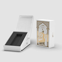 Bouteille de parfum de luxe fait à la main boîte-cadeau pliable emballage en papier crème pour le visage poudre libre crème contour des yeux gaufrage