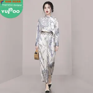 2024 stock de vestidos coreanos informales para mujer, fabricantes de ropa elegante para mujer, ropa modesta, etiquetas de marca de moda-4507