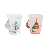 Vente en gros Tasse à boire design urbain Verre à liqueur souvenir personnalisé créatif Barcelone Portugal Cadeaux de voyage
