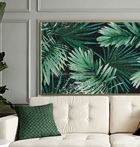 ภาพจิตรกรรมฝาผนังโมเสกแก้วลายต้นไม้สีเขียวสำหรับโรงแรมวิลล่าสระว่ายน้ำคุณภาพสูงตกแต่งผนังและพื้น - Product Image 5