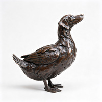 Statues d'oiseaux en bronze moulées à la main : Chien, Aigle, Faucon, Fauconnier, Heron, Grue, Flamant rose, Paon, Pélican – Accents décoratifs pour jardin, étang et patio