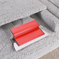 Lame de raclage pour cloisons sèches en acier inoxydable remplaçable de précision 0,35 mm avec poignée en plastique en forme de D, finition lisse, couteau à mastic pour bricolage
