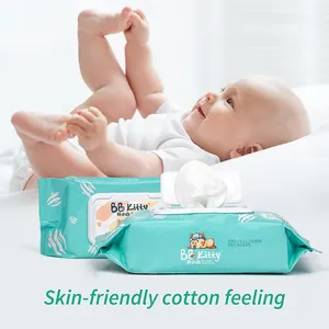 BB Kitty Natural Bamboo Baby Wipes Wholesale High Quality Disposable Baby Wet Wipes Free Sample