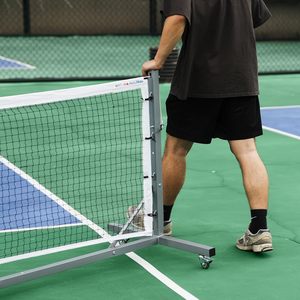 Pickleball lưới thiết lập nhiệm vụ nặng nề chuyên nghiệp dưa bóng trò chơi hệ thống <span class=keywords><strong>net</strong></span> với mang túi kim loại đứng quần vợt lưới - Product Image 6