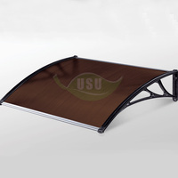 Auvent moderne en aluminium pour extérieur, auvent en polycarbonate pour fenêtre et porte, cadre en plastique, auvent incurvé à faire soi-même, toldos de ventana, fonctionnement manuel
