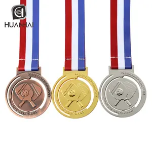 ميدالية رياضية للنادي مع شعار معدني ثلاثي الأبعاد للتدوير