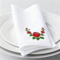 Personnalisé Nouvel An Noël Soeur Cadeau Noël Broderie Serviette Coton Lin Tissu Réutilisable Table Dîner Tissu Serviettes Décor