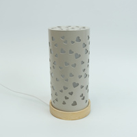 Cadeau romantique métal décoration de la maison en forme de coeur lumières Usb lampe de Table Usb métal lampe de Table pour chambre