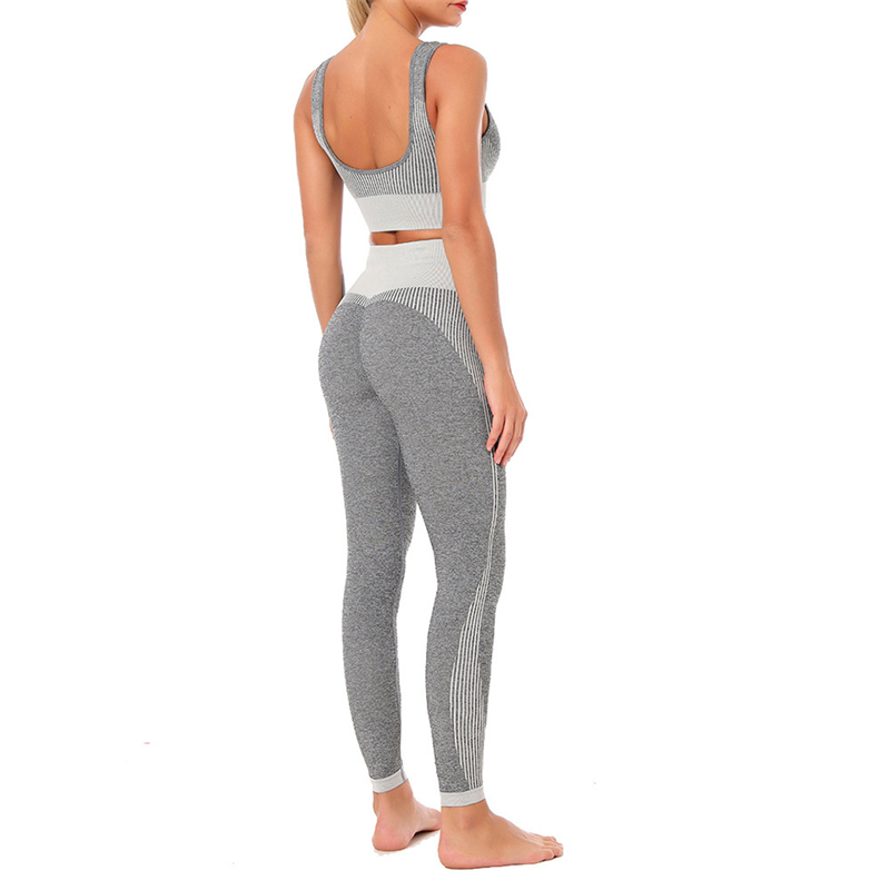 New Fashion Modern Breathable Workout Clothing Women Active Wear  Yoga Pants  BRA  4 colors comfortable