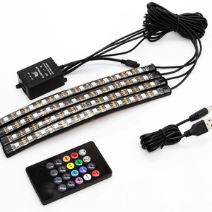 Kit d'éclairage LED multicolore pour intérieur de voiture avec contrôle par application, synchronisation musicale et étanchéité - Product Image 2