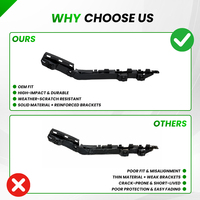 YLB Set Bracket Retainer bemper depan otomatis suku cadang untuk Acura MDX 2007-2013 OEM 71193-STX-A00 71198-STX-A00