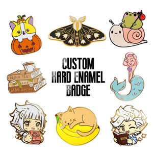 Pins de revers personnalisés en émail dur, badges en alliage de zinc gravés sur mesure pour cadeaux d'affaires, promotion d'entreprise, usine OEM - Product Image 1