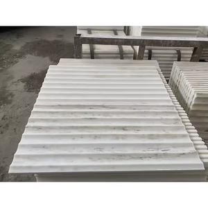 Longue <span class=keywords><strong>dalle</strong></span> baguettes de pierre courbe cannelée concave pour carreaux concaves muraux dalles de travertin personnalisées à vendre buffet en marbre mosaïque - Product Image 3