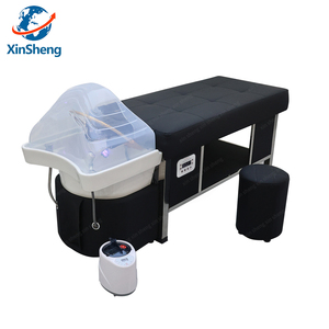 Chaise de lavage de cheveux de salon, lit de lavage de cheveux, mobilier de salon, <span class=keywords><strong>bac</strong></span> en céramique, pompe hydraulique inclinable bon marché - Product Image 3