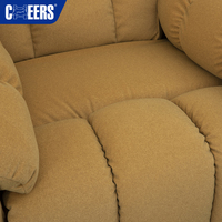 Fauteuil inclinable électrique pivotant sans accoudoirs MANWAH CHEERS, en tissu imperméable, rotation libre, siège individuel, fauteuil de salon