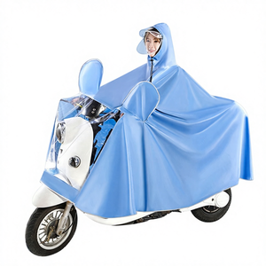 Impermeable Extra Grande de Doble Asiento, Largo y Moderno, de Tela Oxford/PVC, Versátil para Bicicleta Eléctrica/Motocicleta/Con Motor - Product Image 1