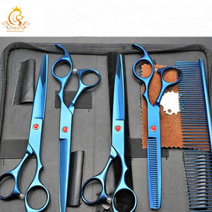 Juego <span class=keywords><strong>de</strong></span> tijeras profesionales para cortar y adelgazar el pelo <span class=keywords><strong>de</strong></span> mascotas, juego <span class=keywords><strong>de</strong></span> tijeras <span class=keywords><strong>de</strong></span> peluquería <span class=keywords><strong>de</strong></span> acero inoxidable para mascotas EUR PET - Product Image 1