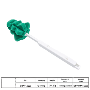 Usine directe à long manche télescopique tasse brosse de nettoyage éponge poils Portable conception pour arbre de noël bébé biberon pin - Product Image 2