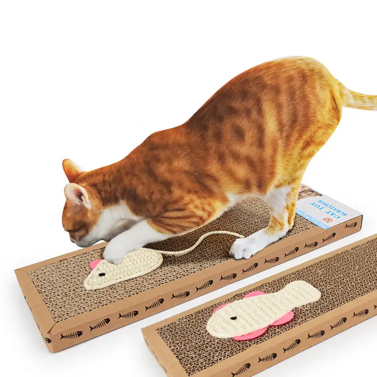 2020 custom blank pet interactive toy animal cat Scratching Pads Cat Scratcher cardboard