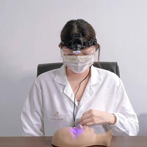 Pinky leem Custom Logo Beam Light Uv <b>Lash</b> System ultra Violet Lamp Led Uv Head Lamp <b>Lash</b> <b>Extensions</b> with Foot Switch - Product Image 2