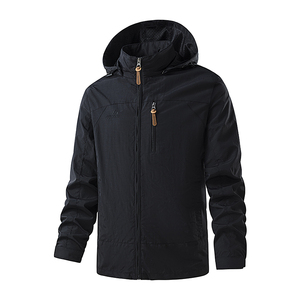 RNSHANGER Hommes Casual <span class=keywords><strong>XS</strong></span> Taille Coupe-Vent Imperméable Sports de Plein Air <span class=keywords><strong>Manteau</strong></span> à Capuche pour Escalade Champ Européen Vêtements d'Extérieur Minces - Product Image 3