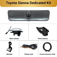 Caméra de tableau de bord avec rétroviseur intelligent pour Toyota Sienna H10 Pro, 2K, 9,2 pouces, double objectif avant et arrière, WiFi, certifiée CE FCC, compatible OEM