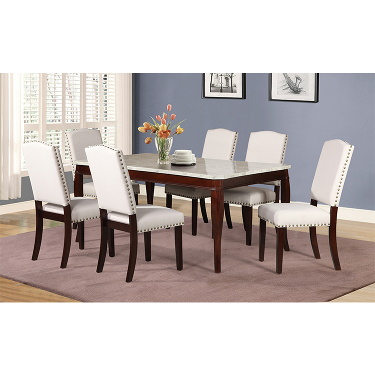 Набор мебели для столовой 6 + 1, столовые приборы, металлический обеденный стол и стулья для продажи