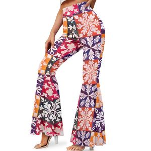 Suministro de fábrica, edredón Aloha personalizado, ajuste holgado, deportes para mujer, Fitness, secado rápido, pantalones acampanados de Yoga, estampado bajo demanda - Product Image 3