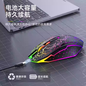 2.4G Không Dây Có Thể Sạc Lại Chuột Chơi Game RGB Đèn Nền Cơ Khí Chuột Cho Máy Tính Để Bàn Máy Tính Xách Tay PC - Product Image 5