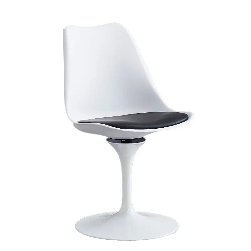 Nordic Minimalism Rose 17.5 "Plástico e Metal Cadeiras de jantar Swivel Tulip Side Chair para Cozinha Sala de jantar Office Bar